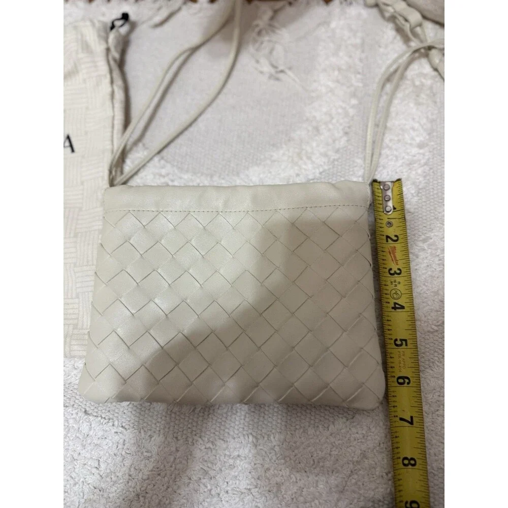 Bottega Veneta Beige Small Pouch Crossbody Drawstring Lined w/ Dust Bag